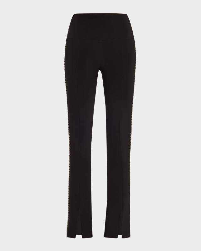 Gunmetal Stud Slim-Fit Turtleneck Top